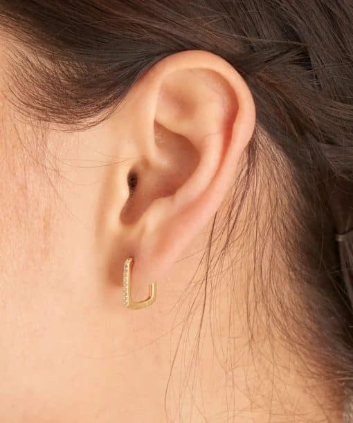 Alternative view of Ania Haie Gold Glam Oval Hoop Earrings