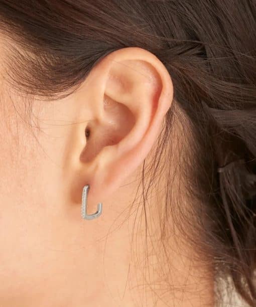 Alternative view of Ania Haie Silver Glam Oval Hoop Earrings