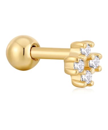 Ania Haie Gold Sparkle Cross Barbell Single Earring