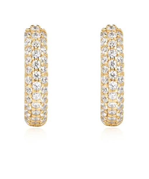 Ania Haie Gold Pavé Huggies