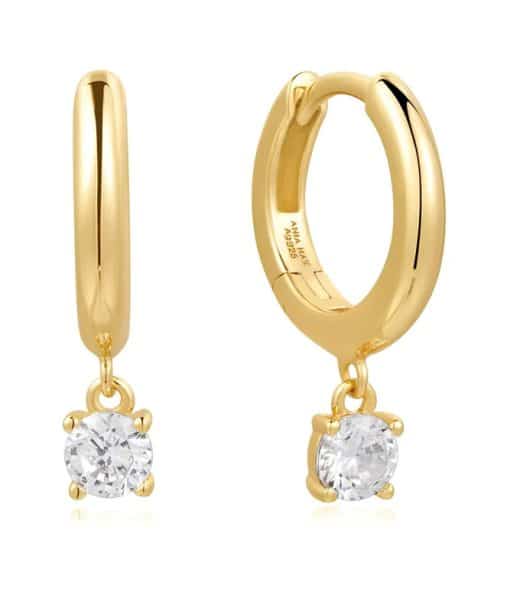 Ania Haie Gold Drop Solitaire Huggies
