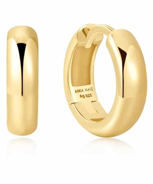 Ania Haie Gold Dome Band Hoop Earrings