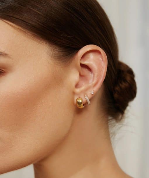 Alternative view of Ania Haie Gold Chubby Small Hoop Earrings