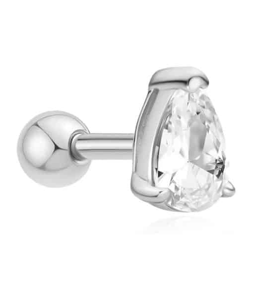 Ania Haie Silver Pear Barbell Single Earring