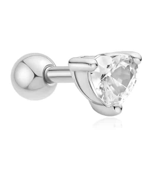 Ania Haie Silver Heart Barbell Single Earring