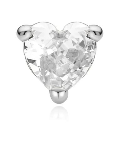 Alternative view of Ania Haie Silver Heart Barbell Single Earring