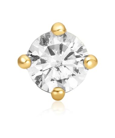 Alternative view of Ania Haie Gold Sparkle Round Barbell Single Earring