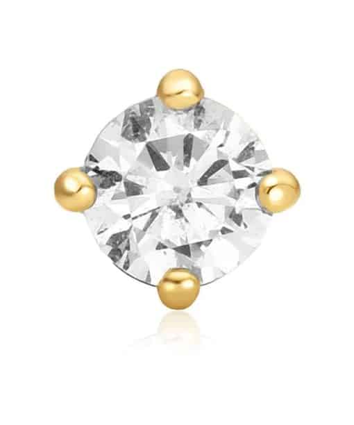 Alternative view of Ania Haie Gold Sparkle Round Barbell Single Earring