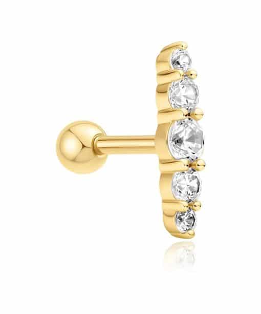Ania Haie Gold Bar Barbell Single Earring