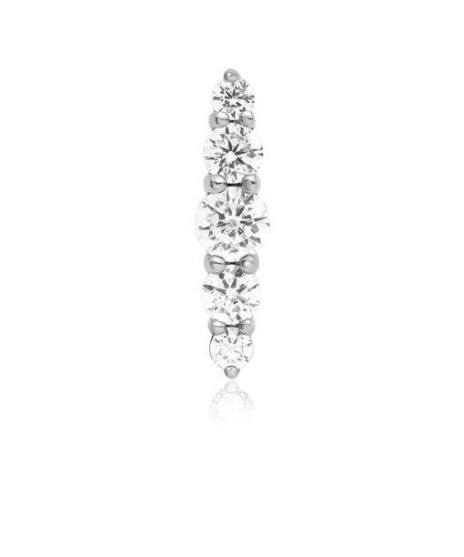 Alternative view of Ania Haie Silver Bar Barbell Single Earring