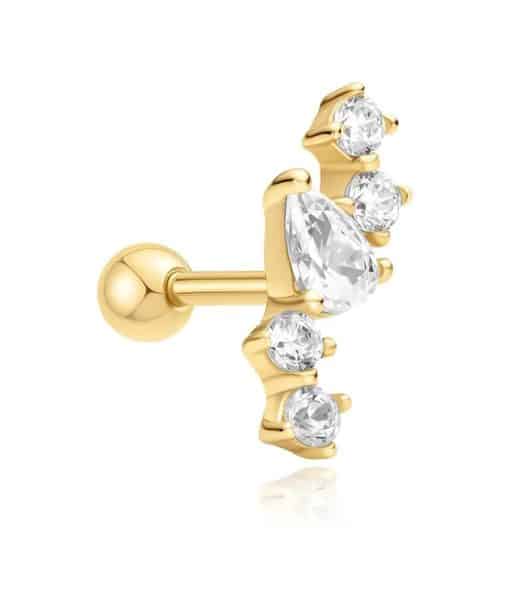 Ania Haie Gold Constellation Barbell Single Earring