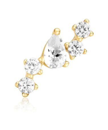 Alternative view of Ania Haie Gold Constellation Barbell Single Earring