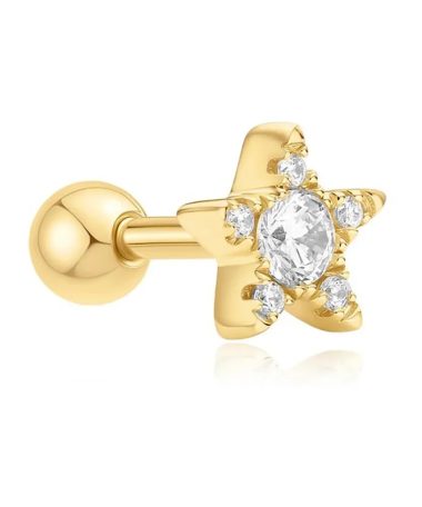 Ania Haie Gold Five-point Star Barbell Single Earring