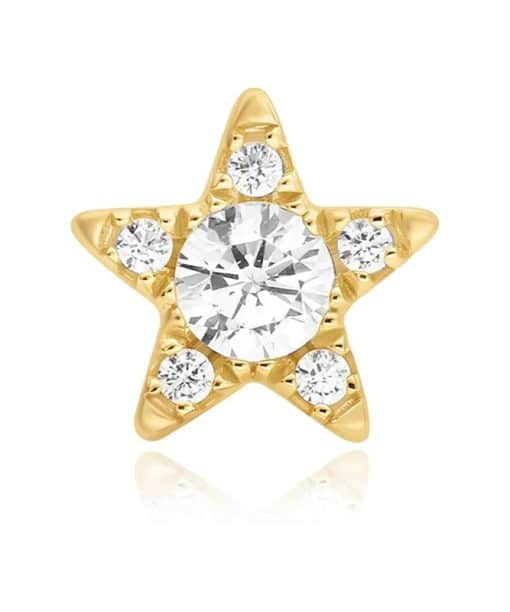 Alternative view of Ania Haie Gold Five-point Star Barbell Single Earring
