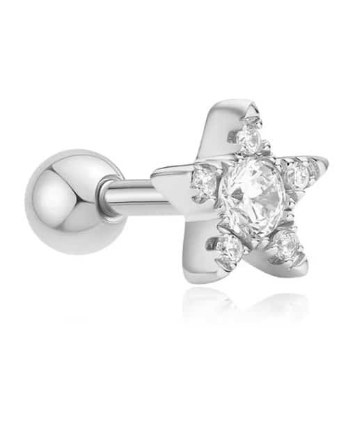 Ania Haie Silver Five-point Star Barbell Single Earring