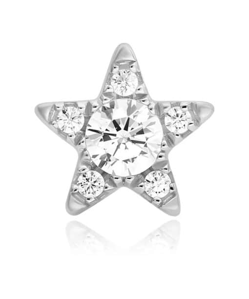 Alternative view of Ania Haie Silver Five-point Star Barbell Single Earring