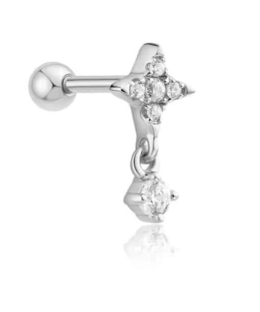 Ania Haie Silver Star Dangle Barbell Single Earring