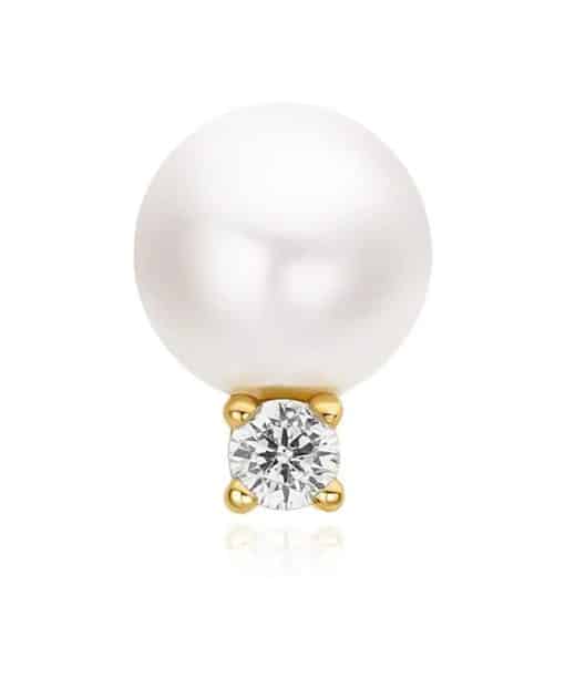 Alternative view of Ania Haie Gold Shell Pearl Sparkling Barbell Single Earring