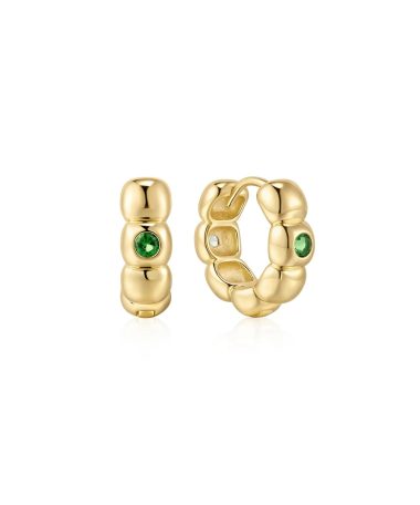 Ania Haie Gold Reversible Puffy Huggie Hoop Earrings