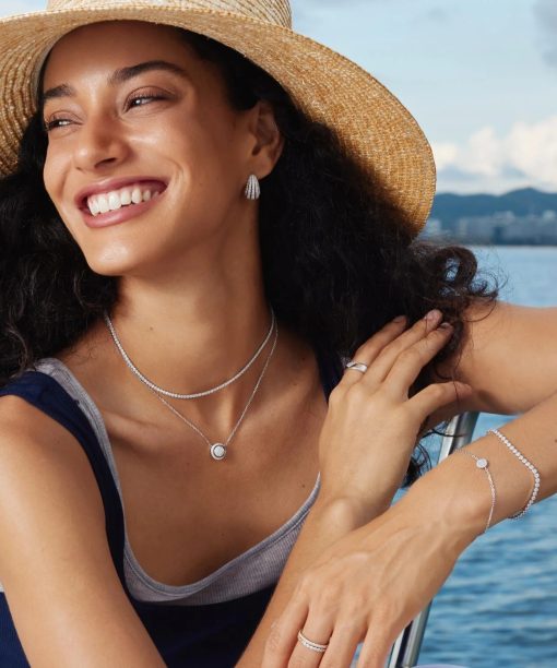 Alternative view of Ania Haie Silver Pavé Shrimp Stud Hoop Earrings