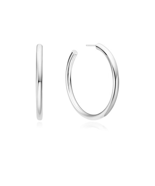 Ania Haie Silver Classic Tube Oversized Hoop Earrings