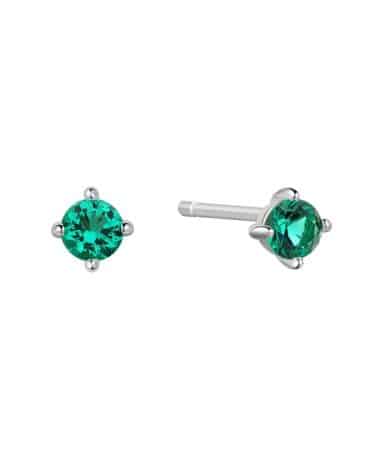 Ania Haie Silver Green Stud Earrings