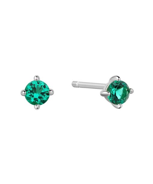 Ania Haie Silver Green Stud Earrings