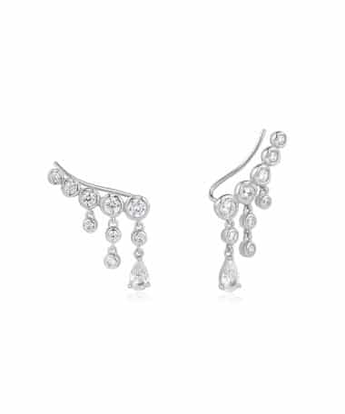 Ania Haie Silver Molten Cascade Bar Climbers