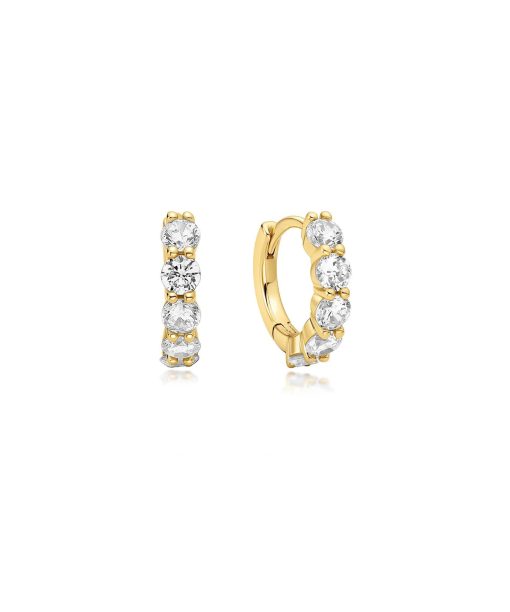 Ania Haie Gold Quintet Sparkle Huggie Hoop Earrings