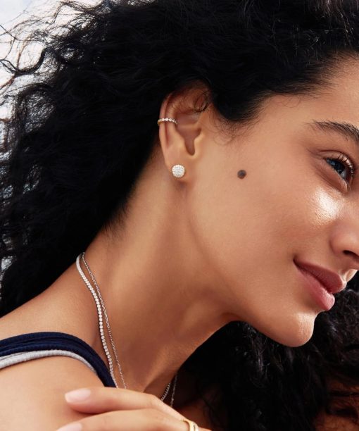 Alternative view of Ania Haie Gold Pavé Disc Stud Earrings