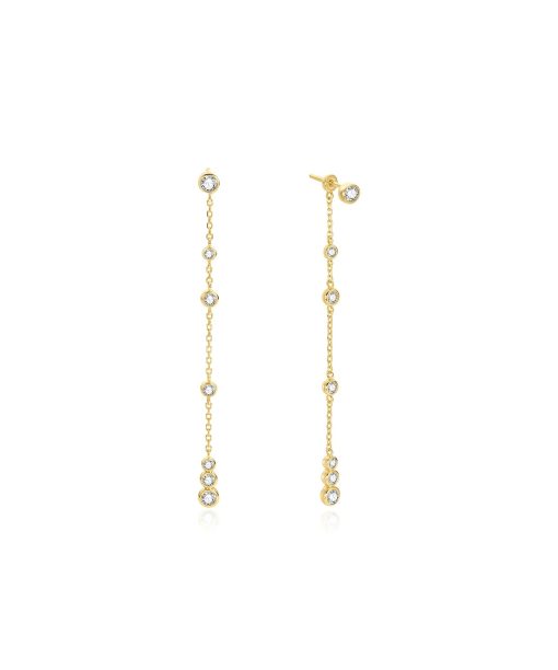 Ania Haie Gold Cascade Station Drop Stud Earrings