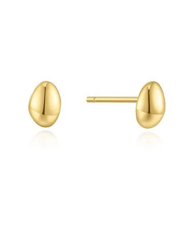 Ania Haie Gold Organic Dome Pebble Stud Earrings