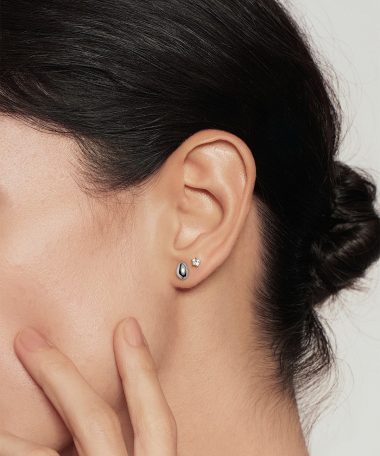 Alternative view of Ania Haie Silver Organic Dome Pebble Stud Earrings