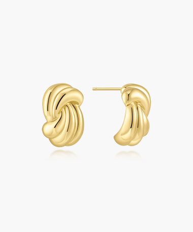 Ania Haie Gold Ripple Twist Stud Earrings