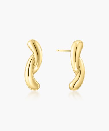 Ania Haie Gold Twist Stud Earrings