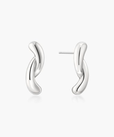 Ania Haie Silver Twist Stud Earrings