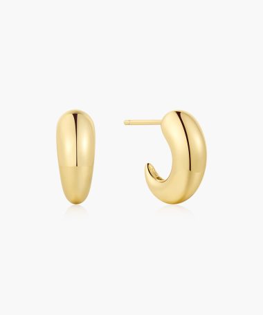 Ania Haie Gold Dome Stud Hoop Earrings