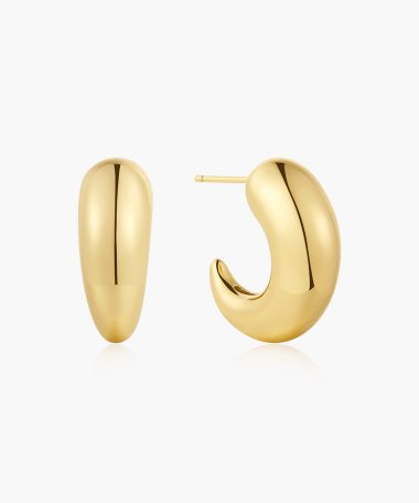 Ania Haie Gold Large Dome Stud Hoop Earrings
