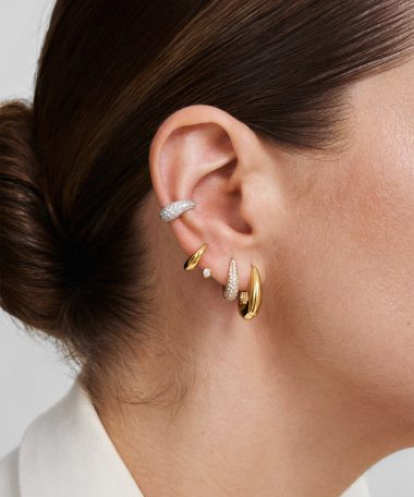 Alternative view of Ania Haie Gold Classic Dome Hoop Earrings