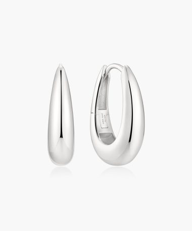 Ania Haie Silver Classic Dome Hoop Earrings