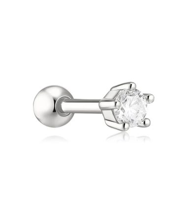 Ania Haie Silver Five-Prong Sparkle Barbell Earring