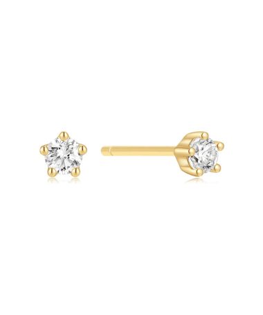 Ania Haie Gold Mini Five-Prong Sparkle Stud Earrings