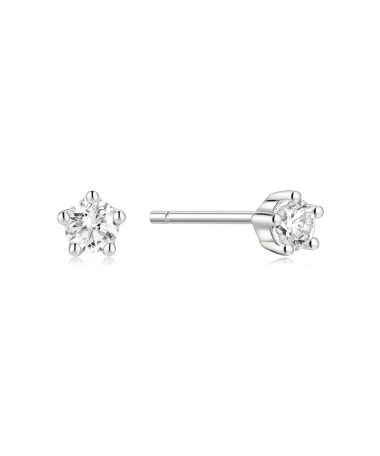 Ania Haie Silver Mini Five-Prong Sparkle Stud Earrings