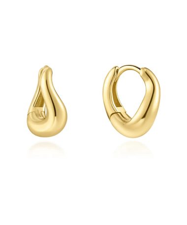 Ania Haie Gold Wave Huggie Hoop Earrings