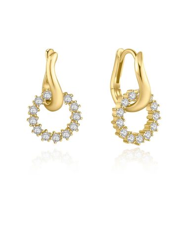 Ania Haie Gold Pavé Interlocked Huggie Hoop Earrings