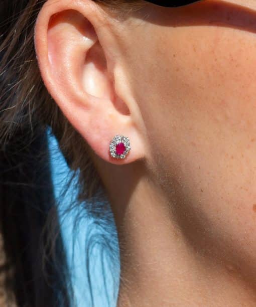 Alternative view of Diana Diamant øredobber med rubin 0,06ct TW/SI