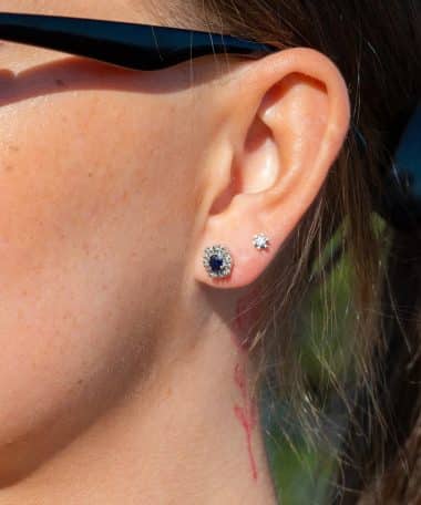 Alternative view of Diana Diamant øredobber med safir 0,06ct TW/SI