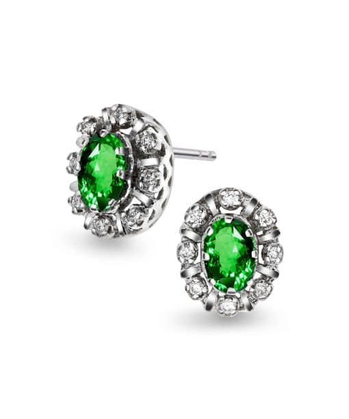 Diana Diamant øredobber med smaragd 0,16ct TW/SI