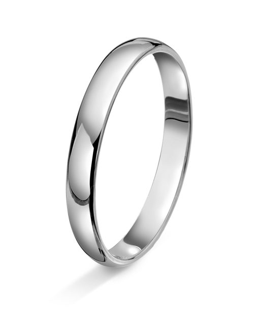 Alternative view of Amore forlovelsesring i 14kt hvitt gull 3mm - AD4-9003