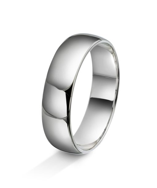 Amore forlovelsesring i 14kt hvitt gull 6mm - AD4-9006
